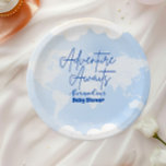 Adventure Awaits Gender Neutral Baby Shower Paper Plate<br><div class="desc">Make your baby shower even more memorable with our Adventure Awaits Baby Shower Paper Plates! Featuring delightful travel-inspired illustrations like globes, maps, and airplanes, these plates are perfect for adding a fun and adventurous touch to your celebration. Key Features: Travel-Inspired Design: Charming details of airplanes, globes, and maps that create...</div>