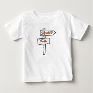Adventure Awaits – Hand-Drawn Travel Sign Baby T-Shirt