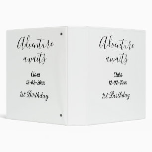 Adventure awaits happy 1st birthday name date simp binder