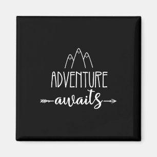 Adventure Awaits Hiking Team Camping Matching Grou Magnet