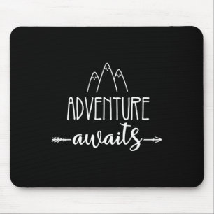 Adventure Awaits Hiking Team Camping Matching Grou Mouse Pad
