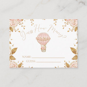 Adventure Awaits Hot Air Balloon Guess How Many Enclosure Card