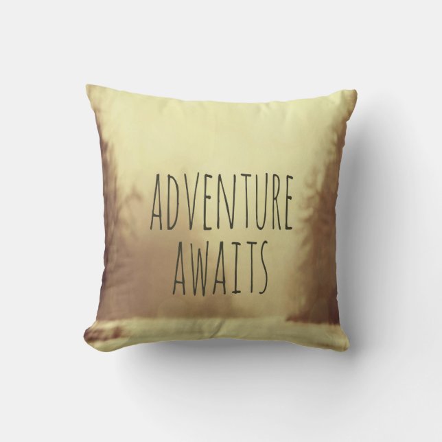 Adventure Awaits II Pillow (Front)