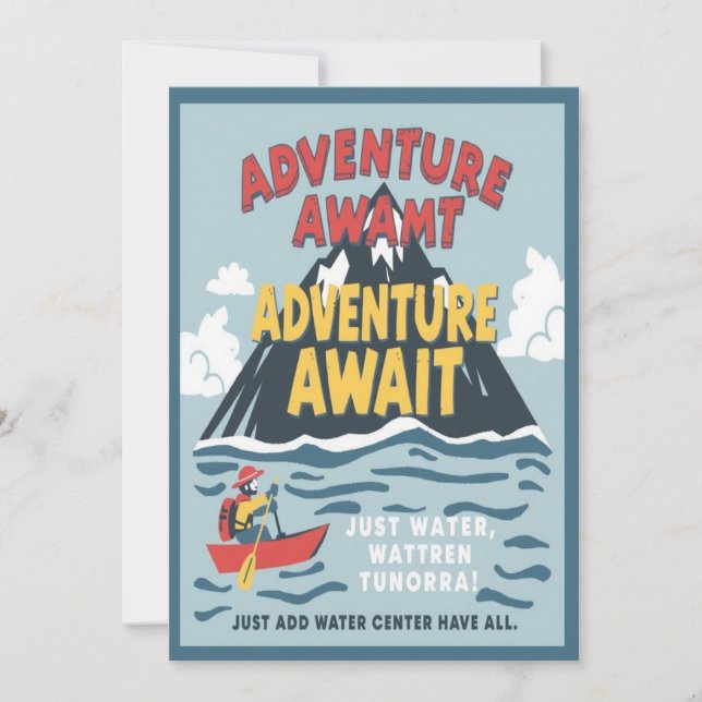 Adventure Awaits Invitation (Front)