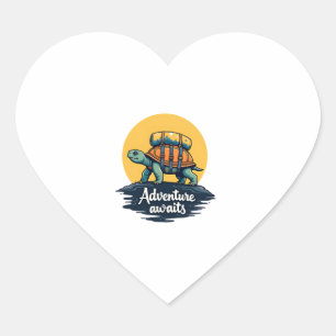 Adventure Awaits is Hiking Adventures is Outdoor A Heart Sticker