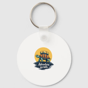Adventure Awaits is Hiking Adventures is Outdoor A Keychain