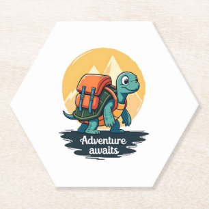 Adventure Awaits is Hiking Adventures is Outdoor A Paper Coaster