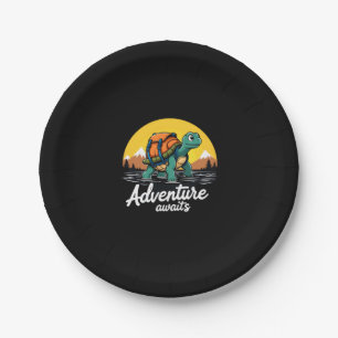 Adventure Awaits is Hiking Adventures is Outdoor A Paper Plate