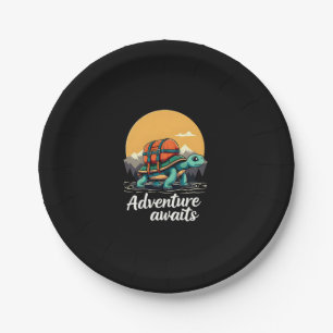 Adventure Awaits is Hiking Adventures is Outdoor A Paper Plate