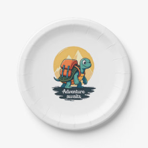 Adventure Awaits is Hiking Adventures is Outdoor A Paper Plate