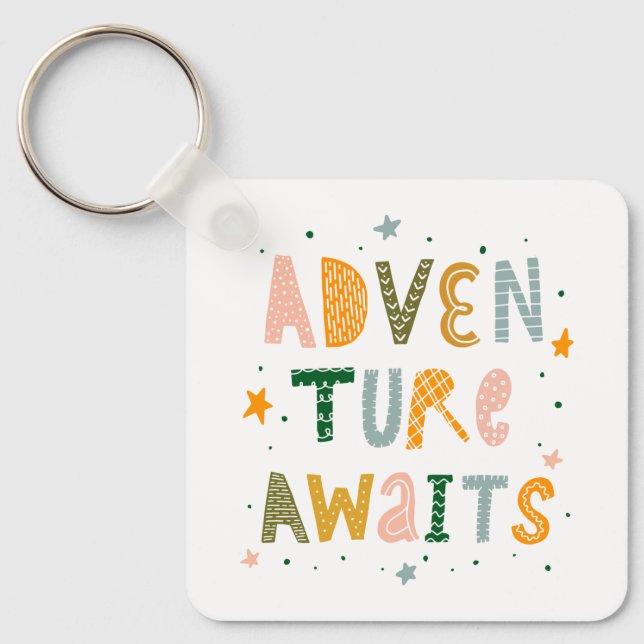 Adventure Awaits Keychain (Front)