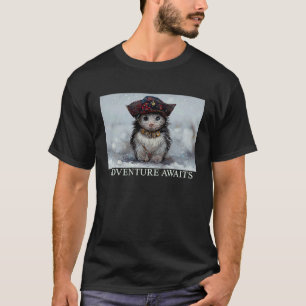 Adventure Awaits Kitten House Cat Kitty Cat T-Shirt