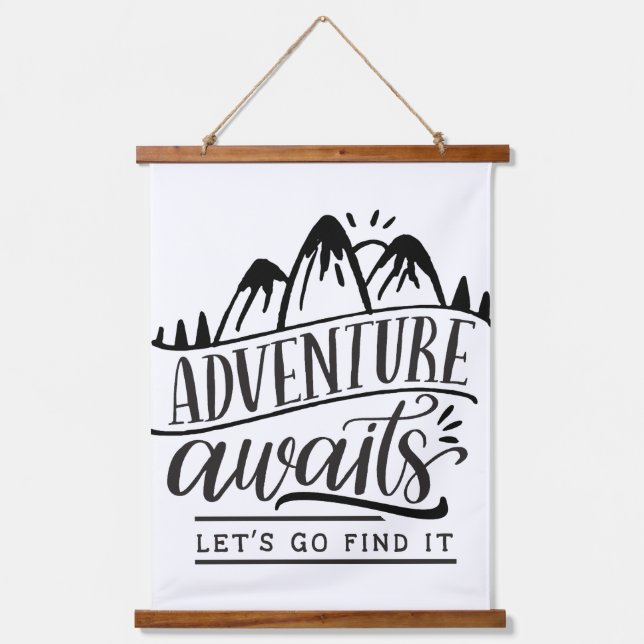 Adventure awaits let's find it hanging tapestry (Front)