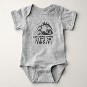 Adventure Awaits Let's Go Find It Baby Bodysuit