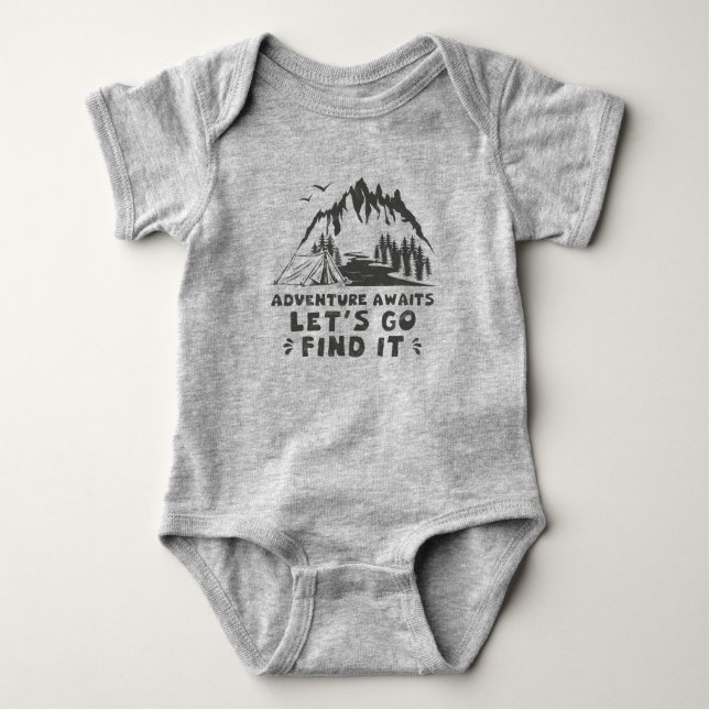 Adventure Awaits Let's Go Find It Baby Bodysuit (Front)