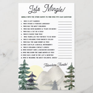 Adventure Awaits! Let's Mingle! Baby Shower Game