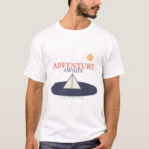 Adventure Awaits Modern Nature Scene T-shirt