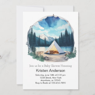 Adventure Awaits Moonlit Canopy Baby Shower Invitation