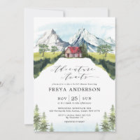 Adventure Awaits Mountain Forest Bridal Shower