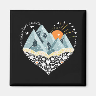 Adventure Awaits Mountain Hiking Camping Nature Lo Magnet