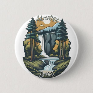 Adventure Awaits - Nature 2 Inch Round Button