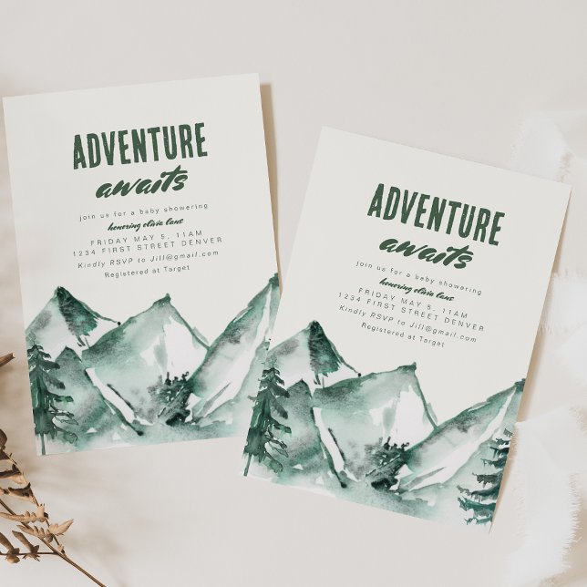 Adventure Awaits Outdoor Baby Shower Invitation (Creator Uploaded)