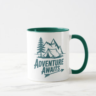 Adventure Awaits Outdoors Camping Coffee Mug