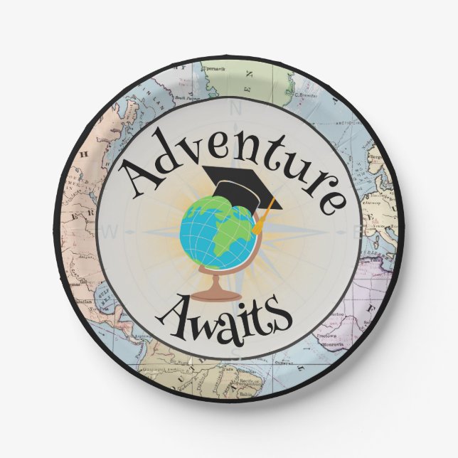 Adventure Awaits Party Plates (Front)