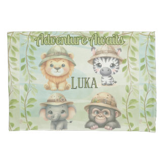 Adventure Awaits Personalize Safari Woodlands Pillowcase