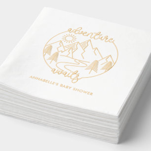 Adventure Awaits Personalized Baby Shower Napkins