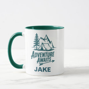 Adventure Awaits Personalized Camping Coffee Mug