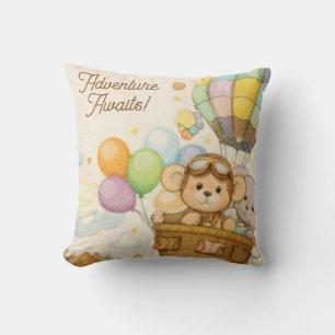 Adventure Awaits Pillow   Kids Travel Decor
