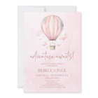 Adventure Awaits! Pink Hot Air Balloon Baby Shower