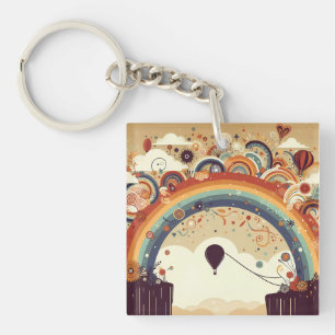 Adventure Awaits Rainbow Keychain