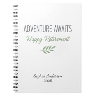 Adventure Awaits Retirement Personalized Notebook