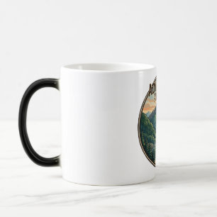 Adventure Awaits Retro National Park Poster Design Magic Mug