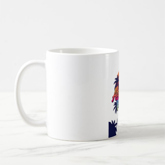 Adventure Awaits Retro Sunset Mug (Left)
