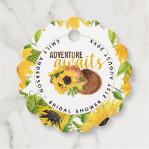 Adventure Awaits Rustic Sunflowers Bridal Shower