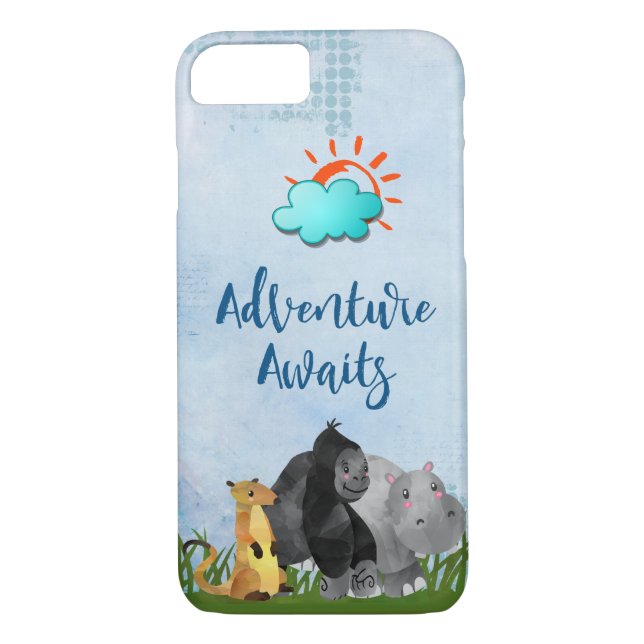Adventure Awaits Safari Jungle Animal Case-Mate iPhone Case (Back)