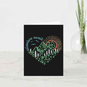 Adventure Awaits Shirt Explore More Nature Hiking Card