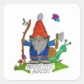 Adventure Awaits! Square Sticker