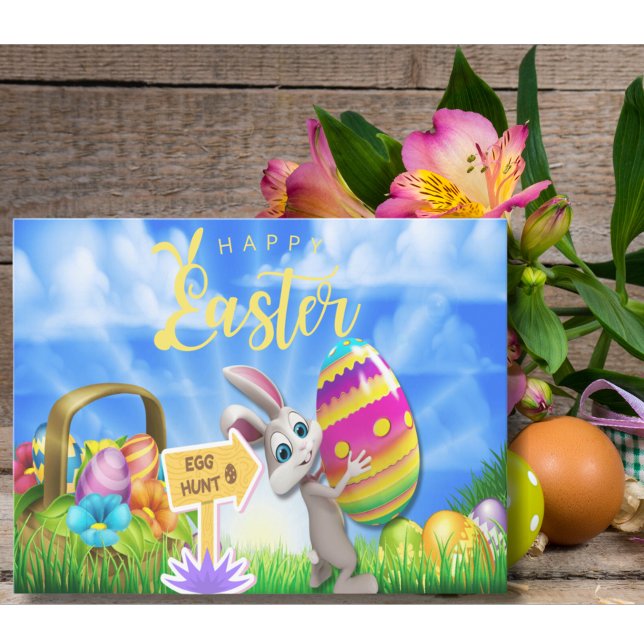 Adventure Awaits The Great Easter Egg Hunt Holiday Postcard (Creator Uploaded)