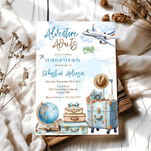 Adventure Awaits Travel Retirement Invitation