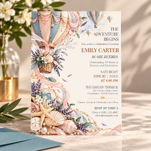 Adventure Awaits Travel Retirement Party  Invitation