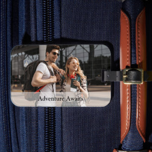 Adventure Awaits Traveller Custom Image Travelling Luggage Tag
