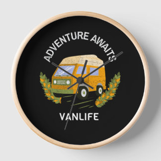 Adventure Awaits VanLife Clock