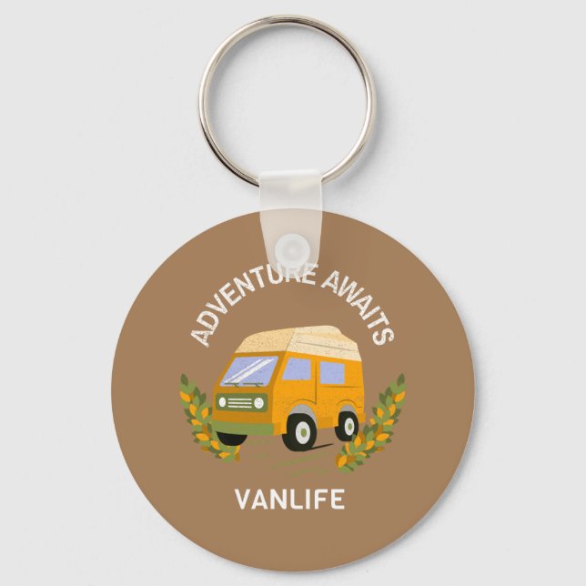 Adventure Awaits  VanLife Keychain (Front)