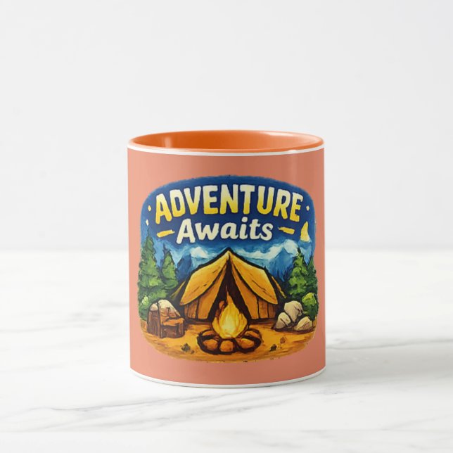Adventure Awaits | Wanderlust Travel  Mug (Center)