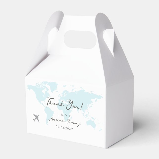 Adventure awaits, Welcome to the world Favor Box (Front Side)