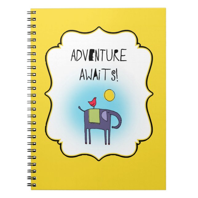 Adventure Awaits Whimsical Notebook (Front)